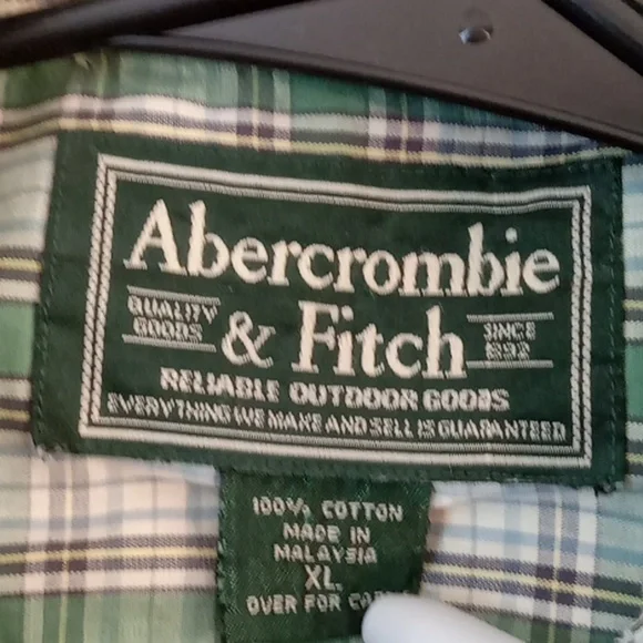 Abercrombie & Fitch Button Down Long Sleeve Shirt 100% Cotton Men's Sz XL NICE! - Picture 9 of 12